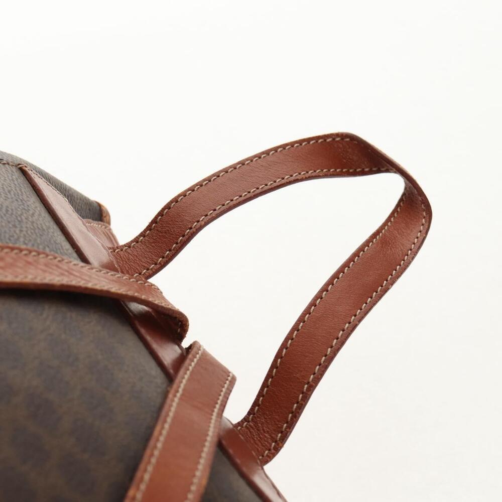 CELINE Macadam Canvas Backpack PVC Leather Brown Gold Auth 156449 - Picture 15 of 16